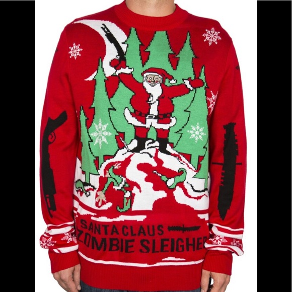 Zombie Christmas Sweater - Picture 1 of 8
